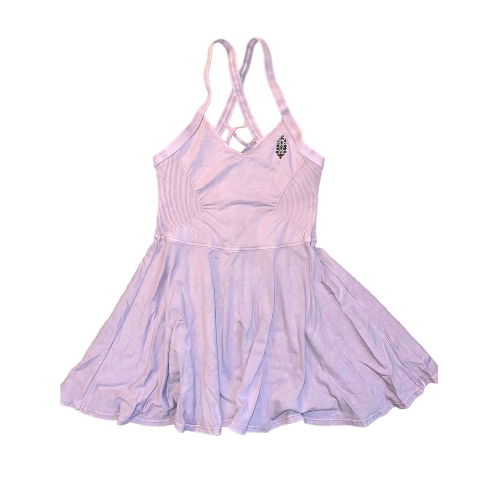 NEW Free People Good Karma Dress In WASHED GRAPE - Picture 3 of 11